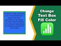 How to change the text box background color in Apple Numbers (Spreadsheet) on Mac