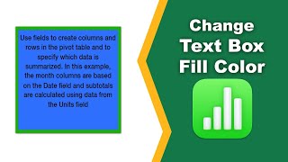 How to change the text box background color in Apple Numbers (Spreadsheet) on Mac