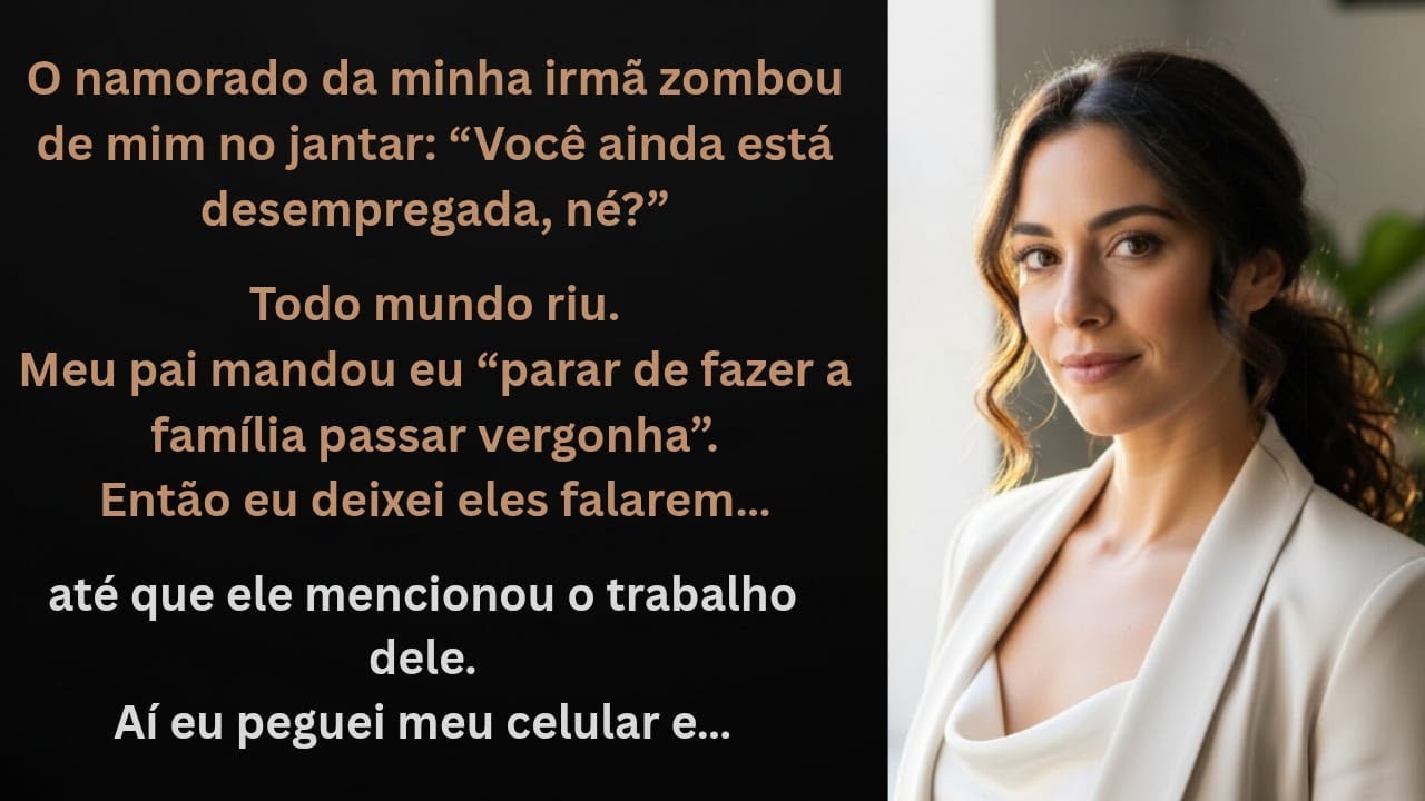 O namorado da minha irmã zombou de mim me chamando de “desempregada” — todo mundo riu… até que…