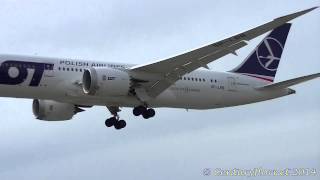 LOT Polish Airlines Boeing 787-8 Dreamliner Landing RWY 23 @ Toronto Pearson Int'l June 20, 2014