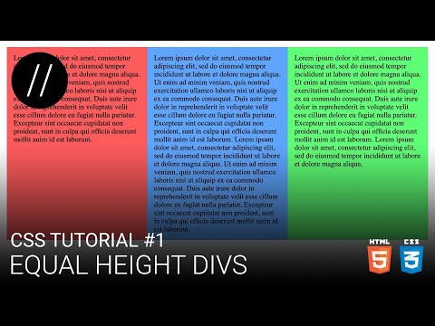 CSS Tutorial #1 — Equal Height Divs [UP/TO/DATE]