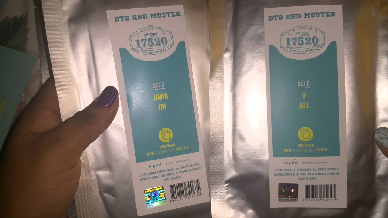 [Unboxing] BTS 2nd Muster Goods (acrylic stands/live photoset/keychain)