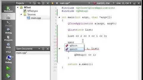 C   Qt 43   qSort Algorithm