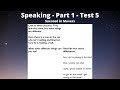 5.1 | Speaking - Part 1 - Test 5 | Succeed In Movers