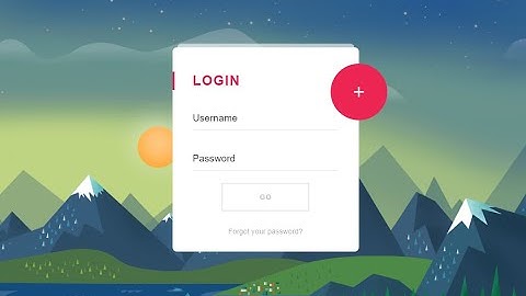 Animated Login Form using HTML & CSS & JQuery with Code