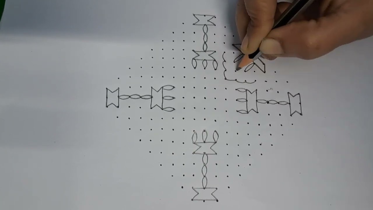 Vilaku kolam design| 19*3*3 dot kolam| margazhi madam big kolam | தேர் கோலம்