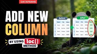 Python Pandas - How to Add a New COLUMN to  DataFrame | using .loc[ ] method