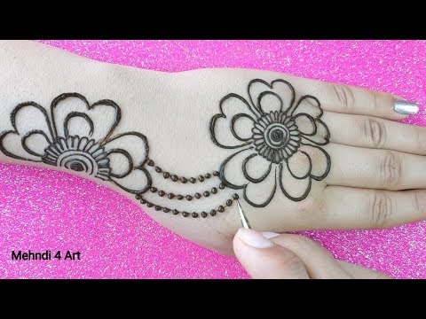 Latest Stylish Easy Mehndi Design Back Hand Simple Mehndi Design