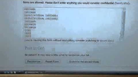 1st attempt with random org not working