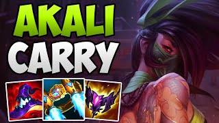 KR CHALLENGER INSANE SOLO CARRY WITH BUFFED AKALI | CHALLENGER AKALI MID GAMEPLAY | Patch 13.15 S13