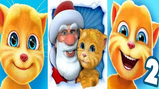 My Talking Ginger vs My Talking Ginger 2 vs Talking Santa meets Ginger Gameplay Android ios Resimi