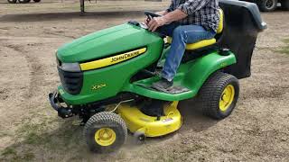 John Deere Model X304 4 Wheel Steer Riding Lawn Mower With Bagging System