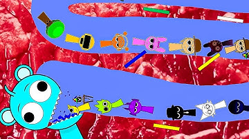 Incredibox Sprunki VS Sky Blue  Sky Blue Eats Sprunki in Algodoo