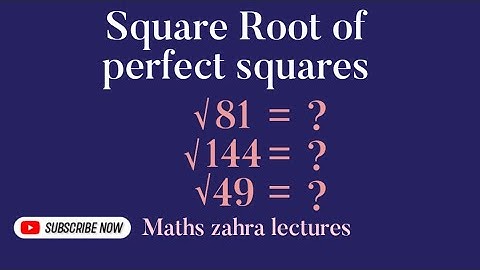 Square root of perfect squares in urdu/ Maths zahra lectures