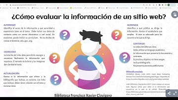 Tutorial: Cómo evaluar la información de un sitio web