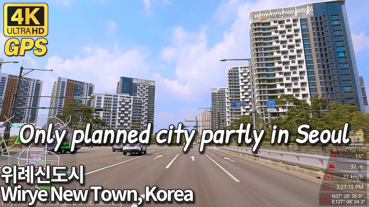 Seoul 4K Drive | Wirye New Town road trip 위례신도시 드라이브 여행, 위례 주행영상