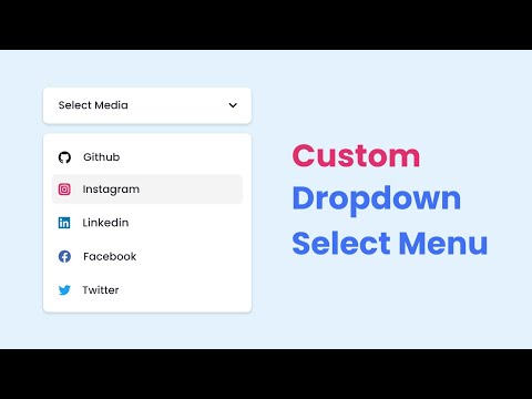 Custom Dropdown Select Menu in HTML CSS u0026 JavaScript