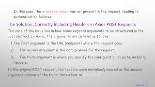 Fixing the x-access-token Header Issue in Axios POST Requests