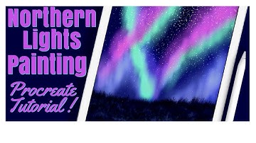 NORTHERN LIGHTS (Aurora Borealis) ✨ | Digital art tutorial procreate