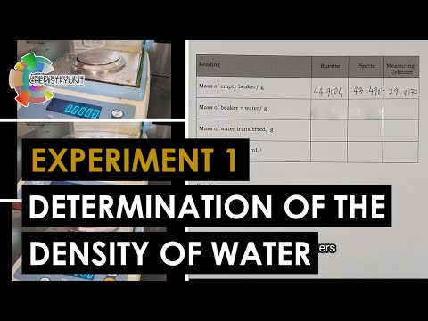 Video: How To Determine The Density Of Water