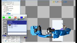Posición y orientación inicial del robot industrial