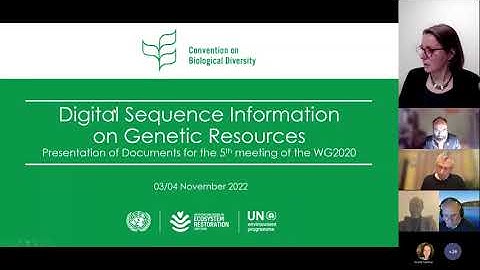 Webinar on Digital Sequence Information, 3 Nov. 2022