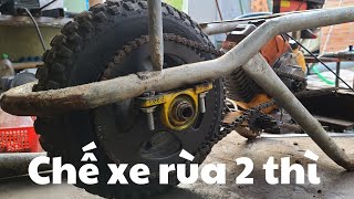 Chế xe rùa động cơ 2 thì trợ lực đơn giản