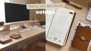 my passport and regular traveler's notebook setups ✸ planning, commonplace, & memory keeping