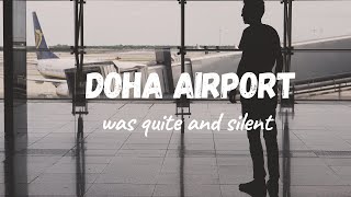 Doha Airport was not busy because of COVID Resimi