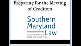 Preparing for Your Meeting of Creditors