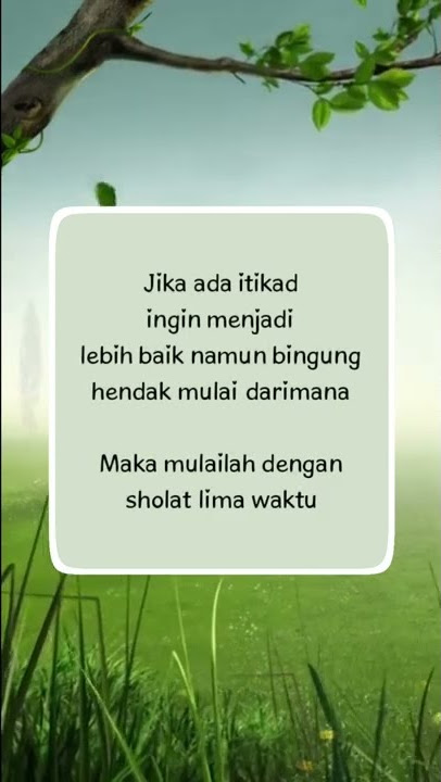 Mulailah dengan Sholat - Quotes Islami Aesthetic | Video untuk Status WA Reels IG Tiktok