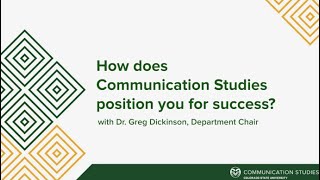 How Communication Studies positions you for success
