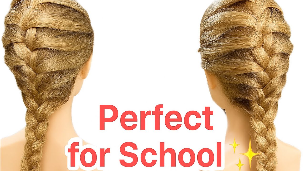 Идеальная французская коса для школы ✨ Без щелей, Без беспорядка – Простое пошаговое руководство
