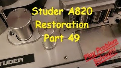 Studer A820 2" Multitrack Restoration - Part 49