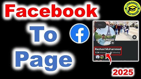 How to convert Facebook profile to page 2025 | Facebook Account to Page