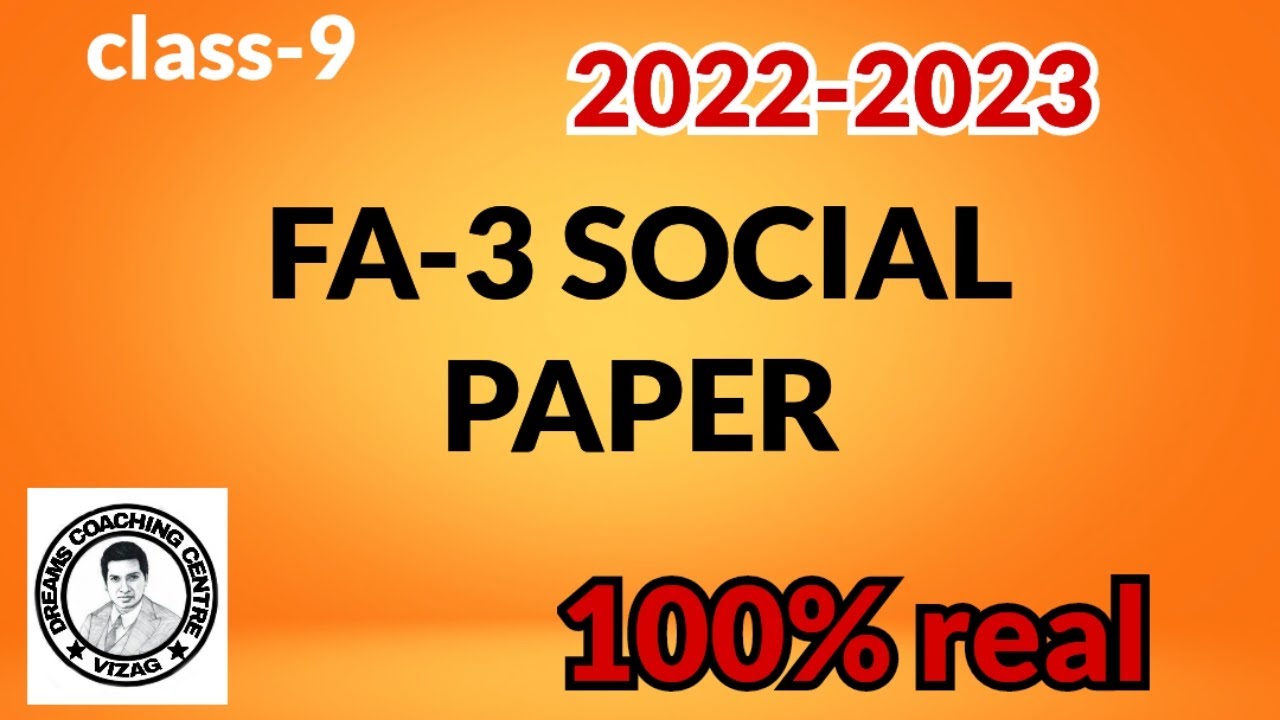 class-9 social FA-3 💯 real paper