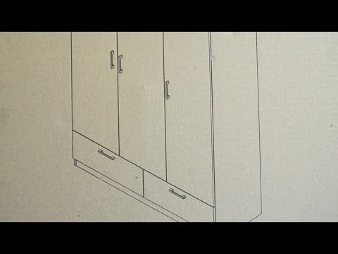 Wardrobe assembly (JYSK, EJERSTED 144x200 cm, Brushed Oak)