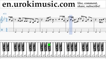 How to Play Piano (right hand) Major Lazer & DJ Snake - Lean On Tabs Part#2 um-i352