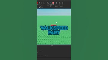 Make A Walkspeed Part in 19 Seconds! #robloxstudio