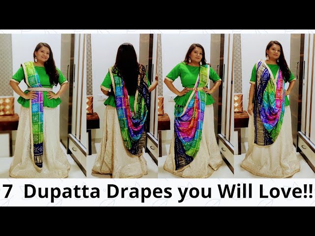 6 Gorgeous New Ways To Drape Your Lehenga Dupatta - Glamrs 