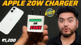 I bought ₹1,200 Apple 20W Original Charger in Flipkart BBD sale🔥 How to check Original or Fake?