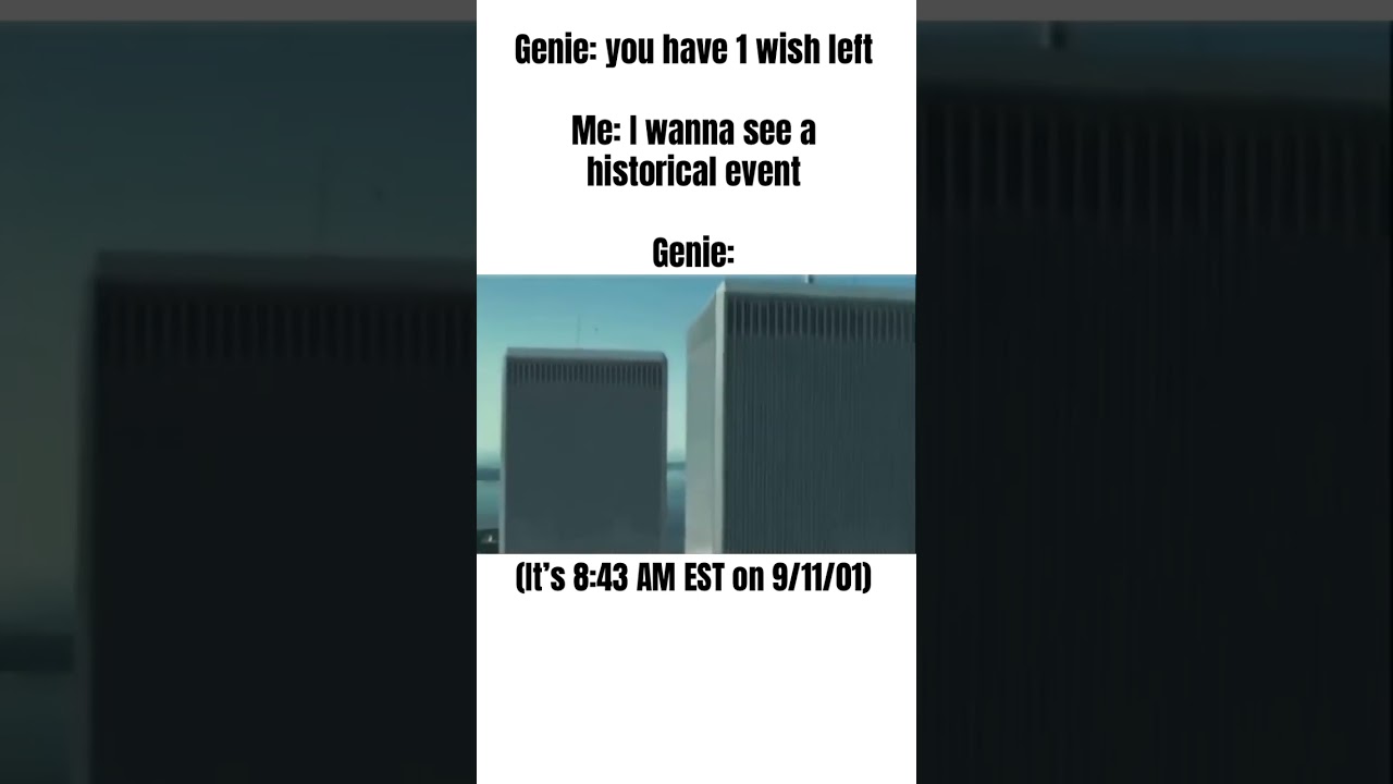 Never trust a genie 9/11 World Trade Center meme 