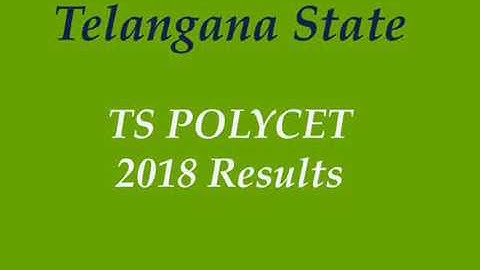 Telangana POLYCET Results 2018 | TS POLYCET Results 2018