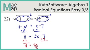 KutaSoftware: Algebra 1- Radical Equations Easy Part 3