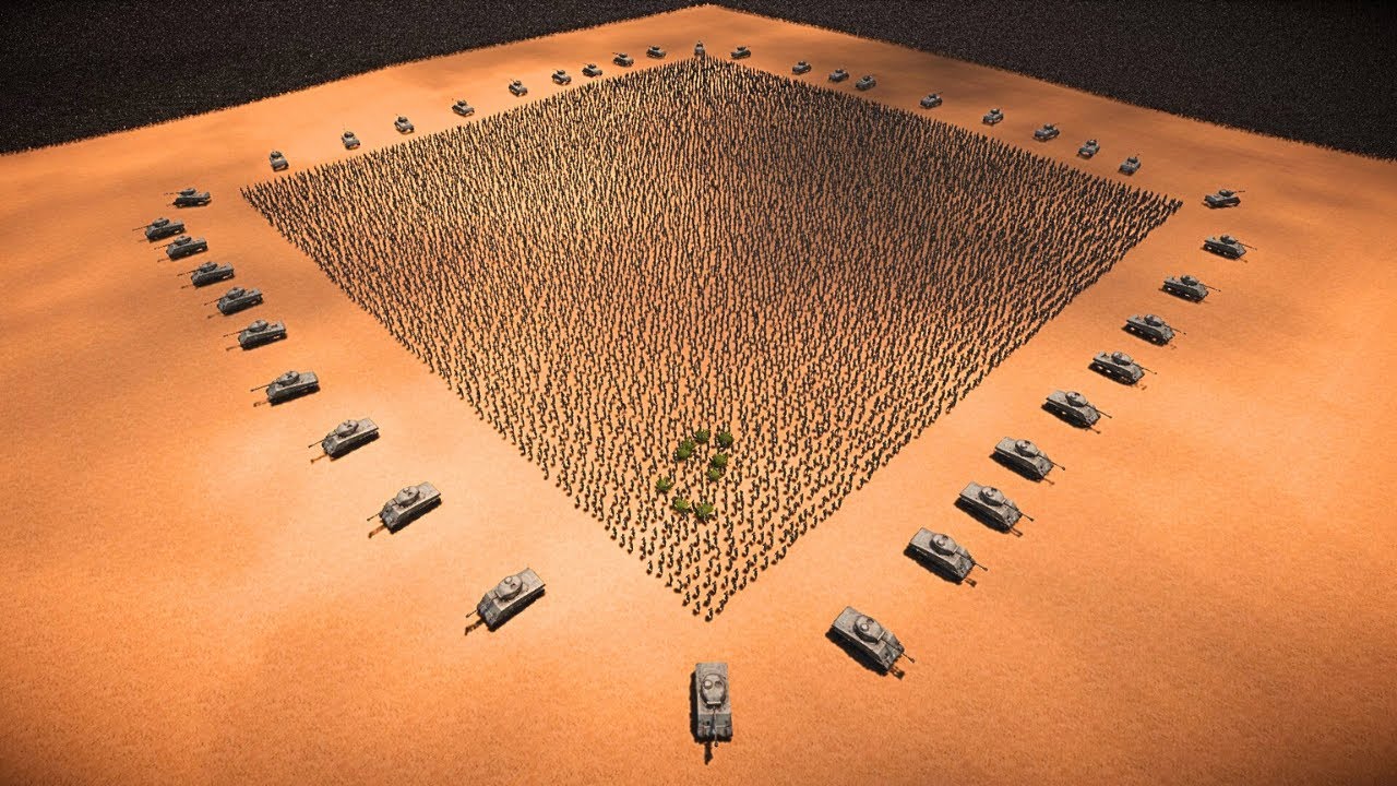 1,000,000 ZOMBIES ATTACK US MODERN ARMY IN DESERT | UEBS 2