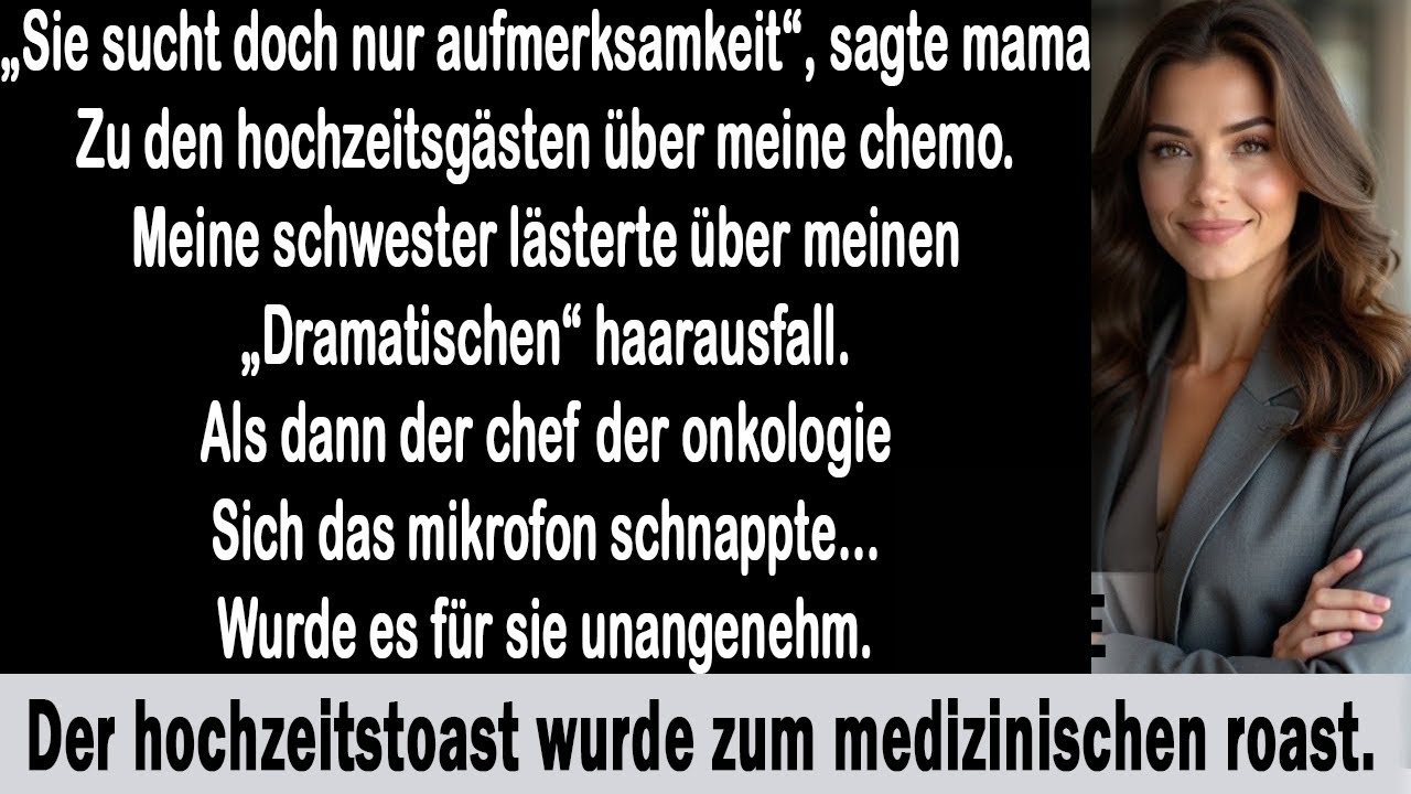 An dem Tag, als meine Schwester heiratete, stand ich mit Glatze unterm Schleier–nein, unter einer Perücke, die nicht mal zu meiner Haarfarbe passte–am Altar und kämpfte darum, nicht ohnmächtig zu...