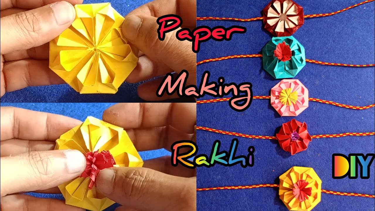 Easy Paper Raki Making easy paper Rakhi making 🌸🌼 🔥| raksha bandhan | diy - YouTube