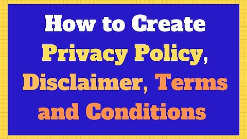 How to Create Privacy Policy, Disclaimer, Terms and Conditions For Wordpress Website in Free