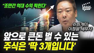 앞으로 큰돈 벌 수 있는 주식은 '딱 3개입니다' (슈퍼개미 이정윤 세무사)