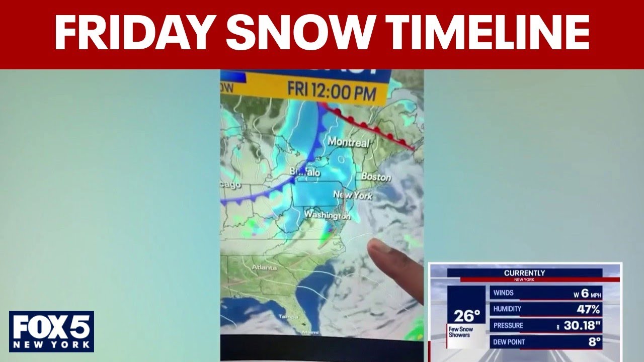 NYC weather: How much will it snow Friday in NYC? Timeline, details